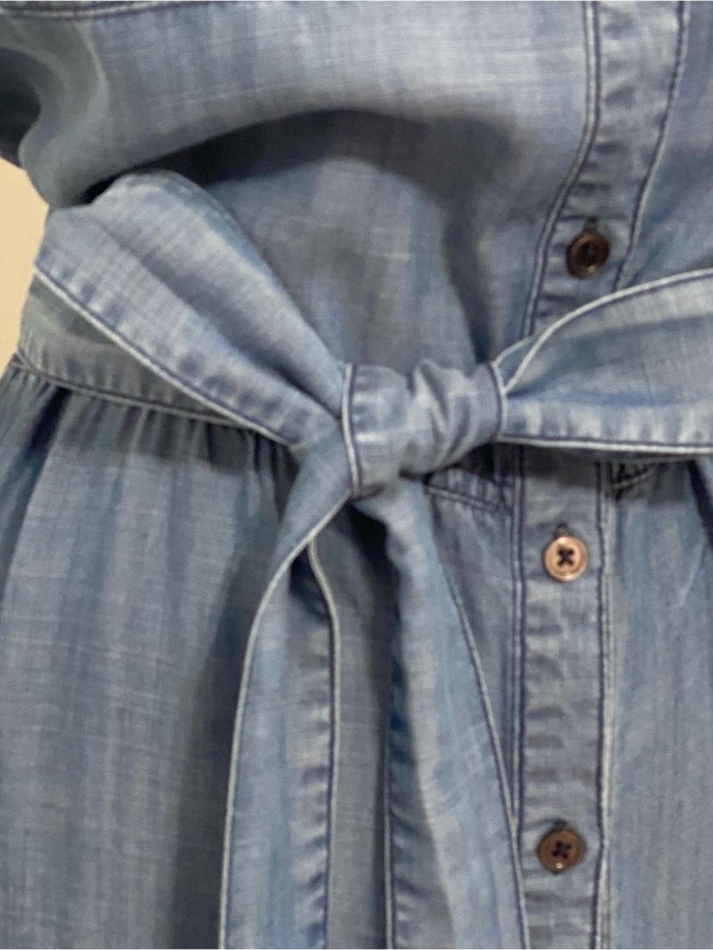 Avara Chambray Button-Down Maxi Dress with Tie Belt - Picture 6 of 16